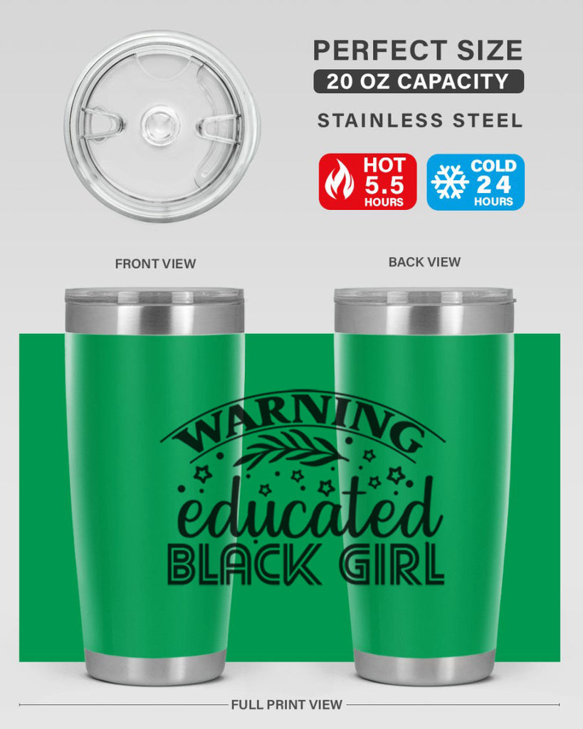 Warning educated black girl Style 1#- women-girls- Tumbler