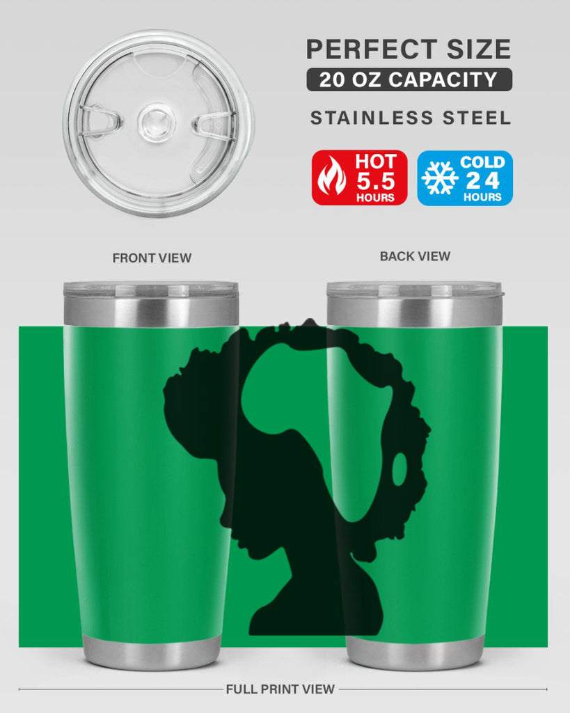 afro woman with africa map 65#- women-girls- Tumbler