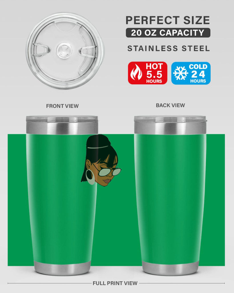 black afro 40#- women-girls- Tumbler