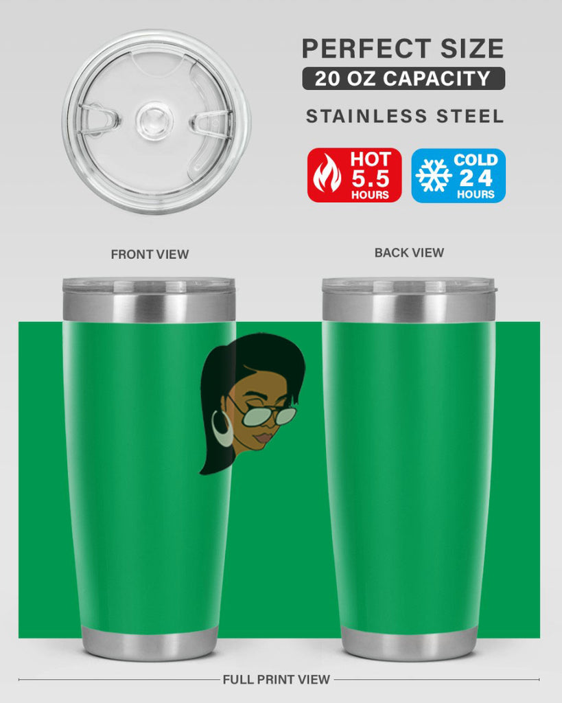 black afro 48#- women-girls- Tumbler
