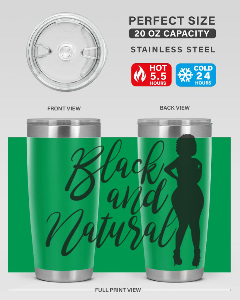 black and natural 22#- women-girls- Tumbler
