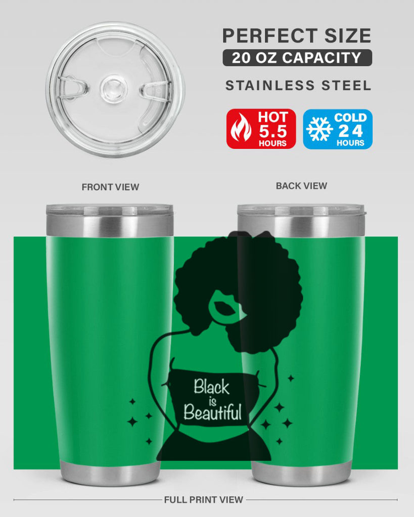 black is beautiful 11#- women-girls- Tumbler