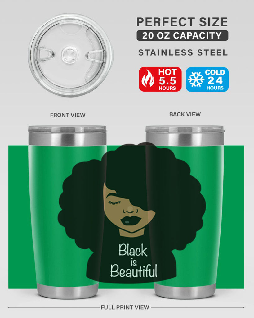 black is beautiful 12#- women-girls- Tumbler