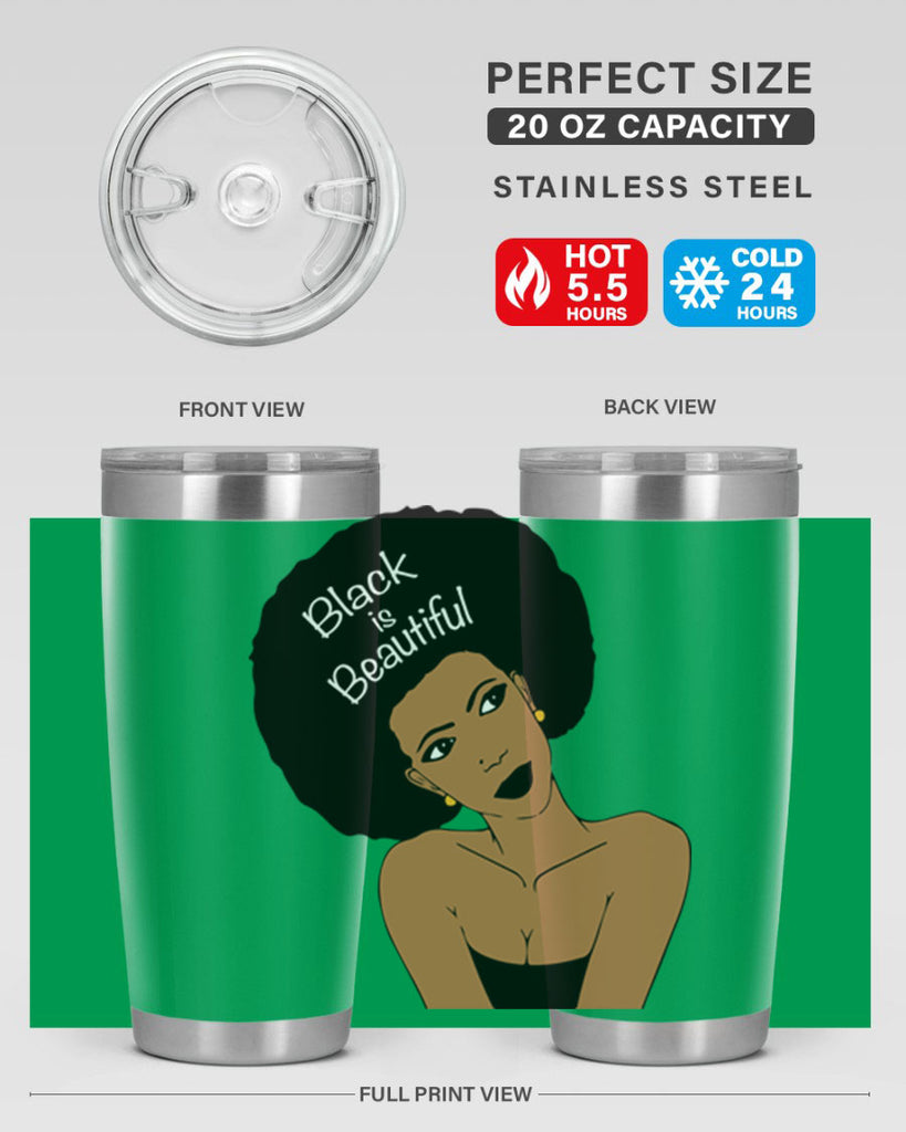 black is beautiful 13#- women-girls- Tumbler