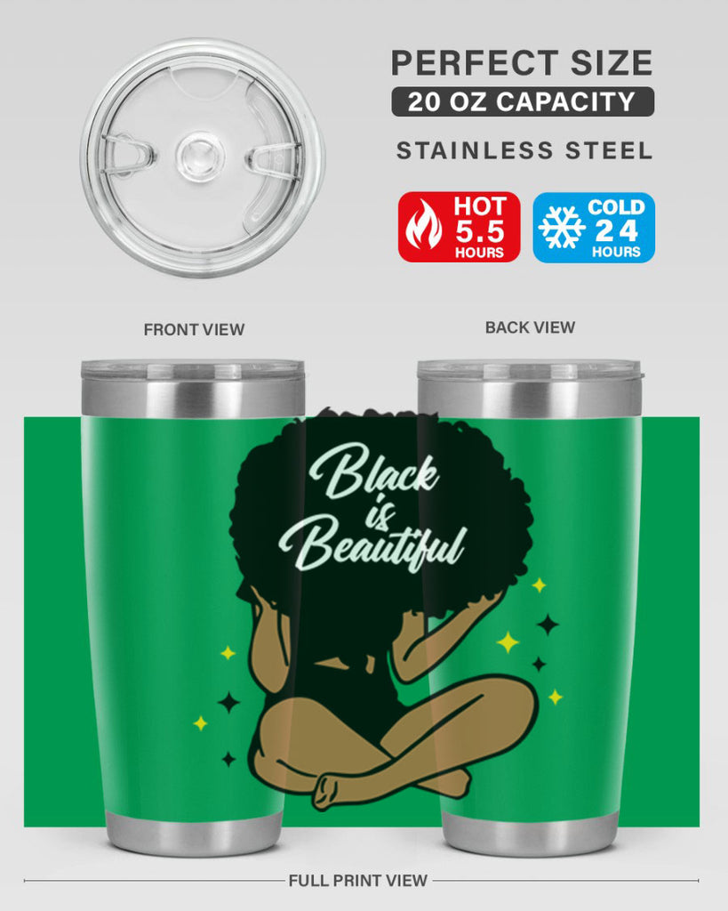 black is beautiful 14#- women-girls- Tumbler