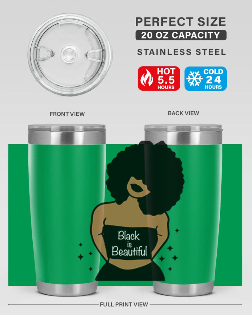black is beautiful 16#- women-girls- Tumbler