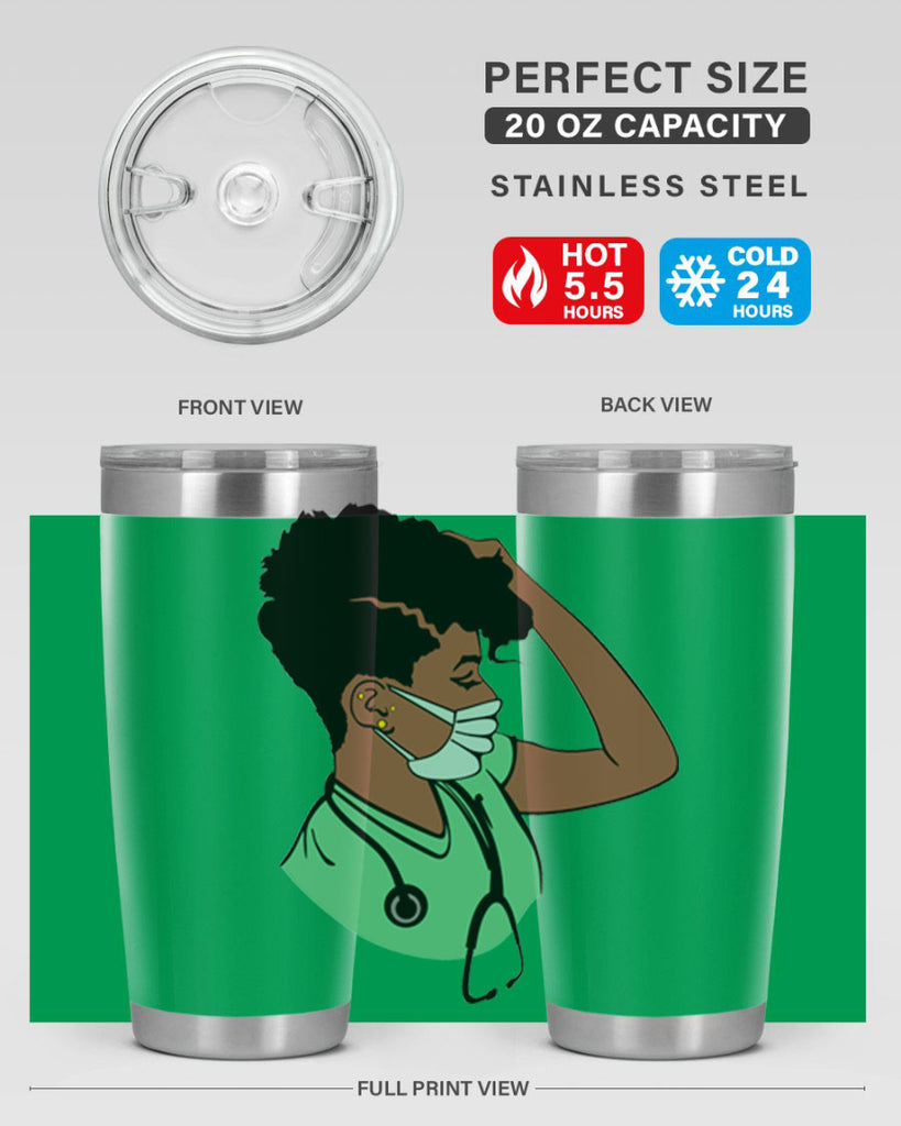 black nurse 2#- women-girls- Tumbler