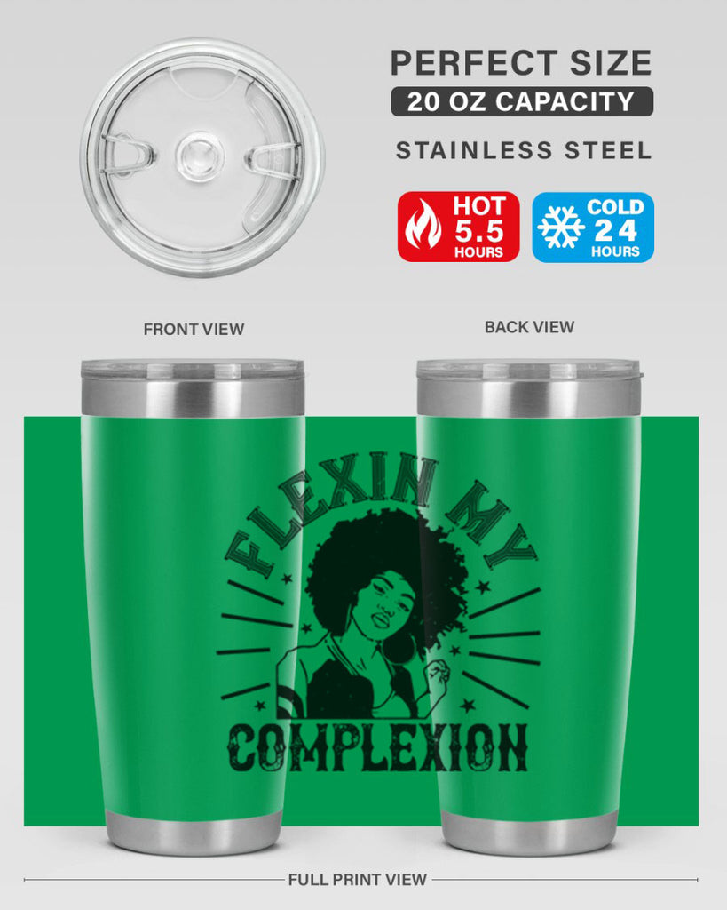 flexin my complexion Style 34#- afro- Tumbler