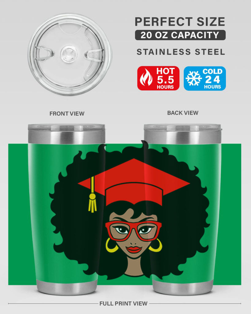 graduation black woman 32#- women-girls- Tumbler