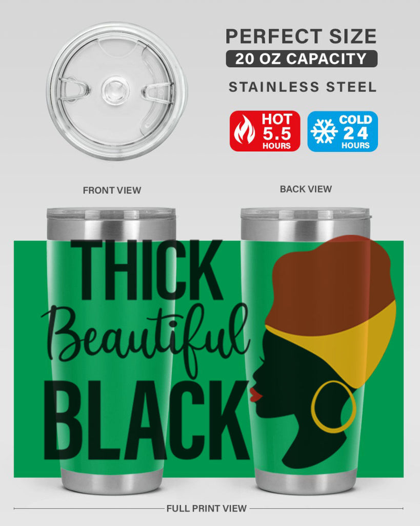 thick beautiful black Style 4#- women-girls- Tumbler