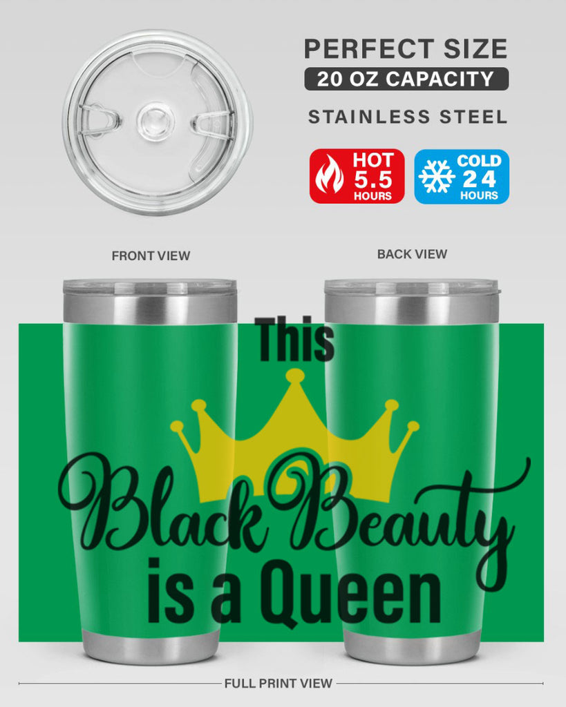 this black beauty is a queen Style 3#- women-girls- Tumbler