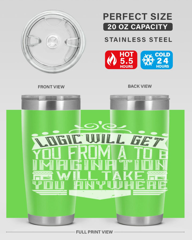 Logic will get you from A to B Imagination will take you anywhere Style 24#- architect- tumbler