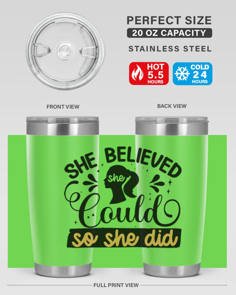 She believed she could she did Style 7#- women-girls- Tumbler