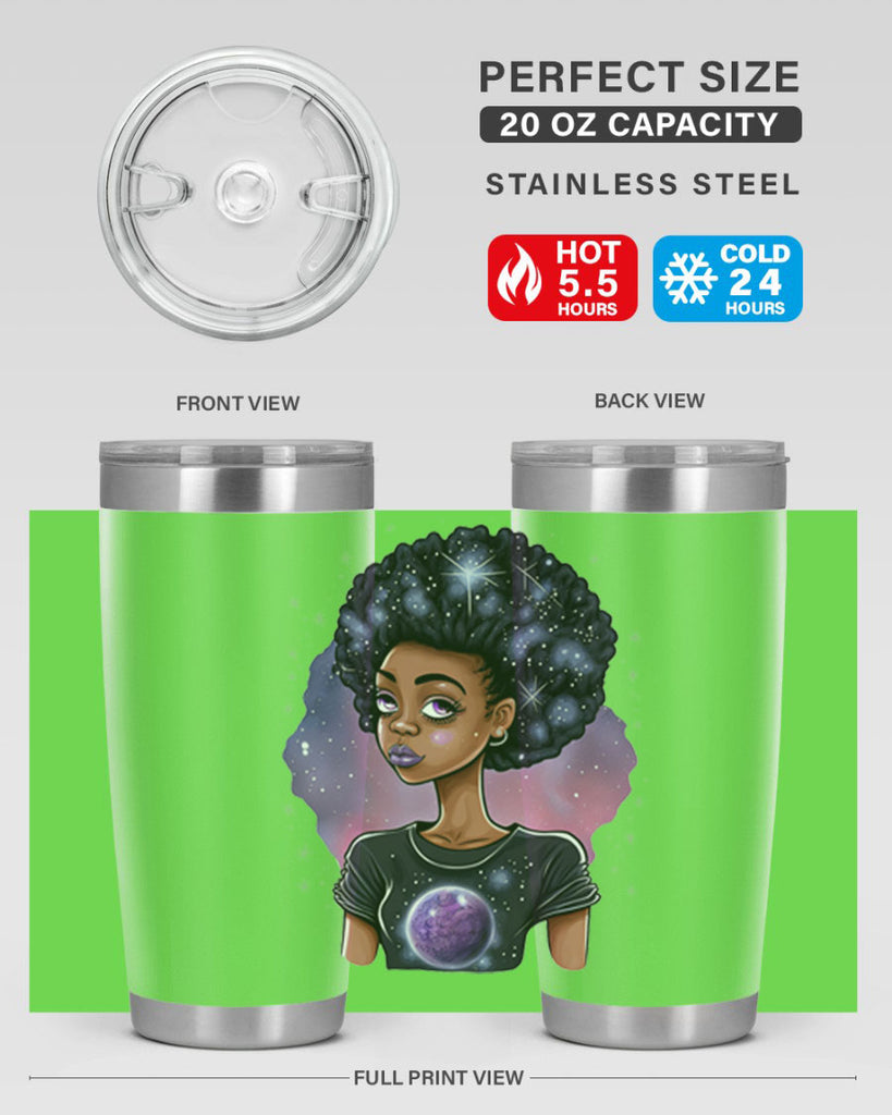 Sparkling Black Girl Design 11#- women-girls- Tumbler