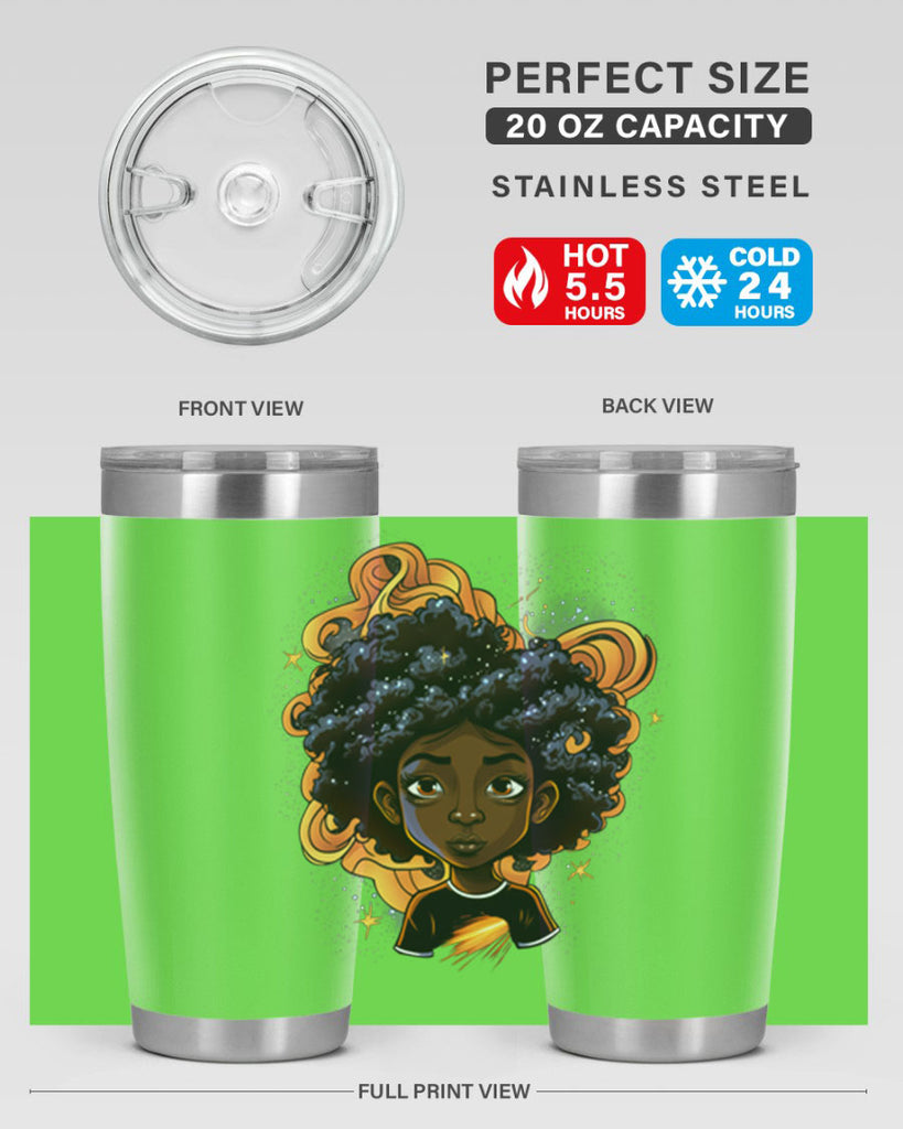 Sparkling Black Girl Design 12#- women-girls- Tumbler
