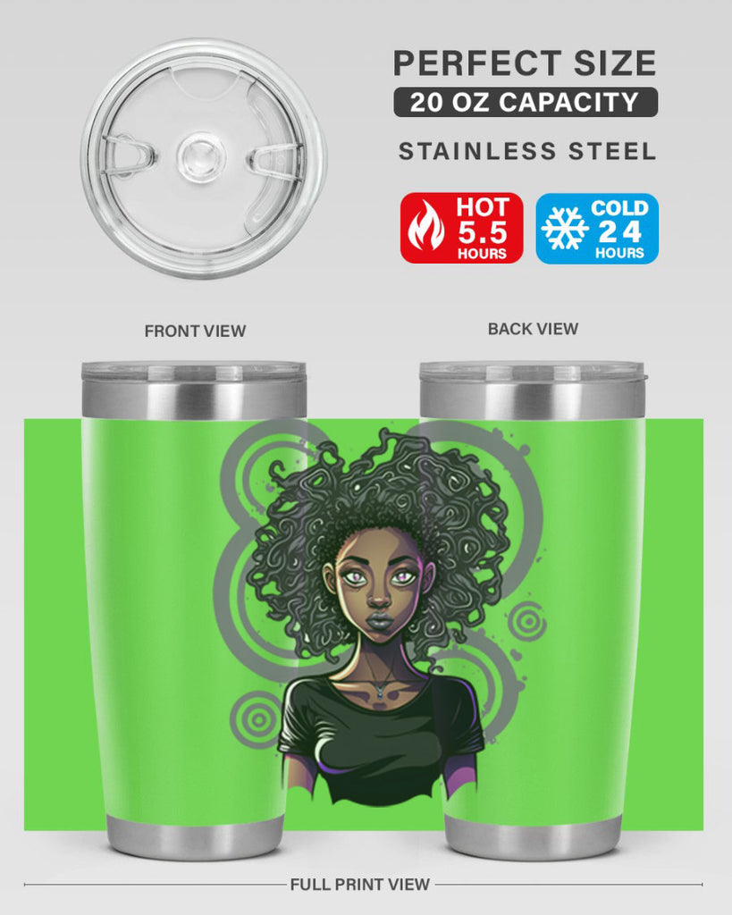 Sparkling Black Girl Design 14#- women-girls- Tumbler