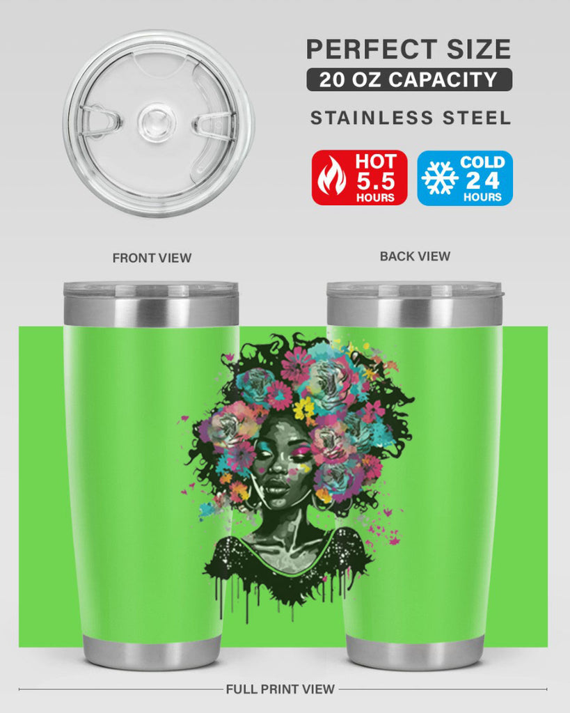 Sparkling Black Girl Design 17#- women-girls- Tumbler