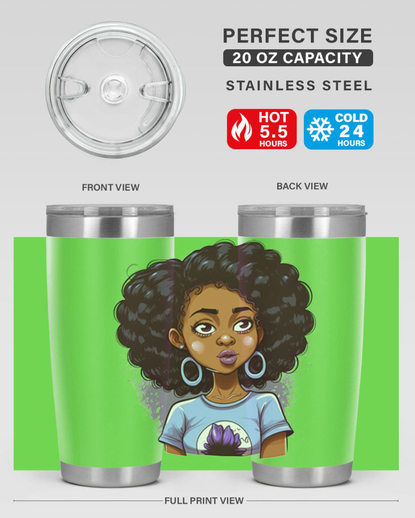 Sparkling Black Girl Design 20#- women-girls- Tumbler