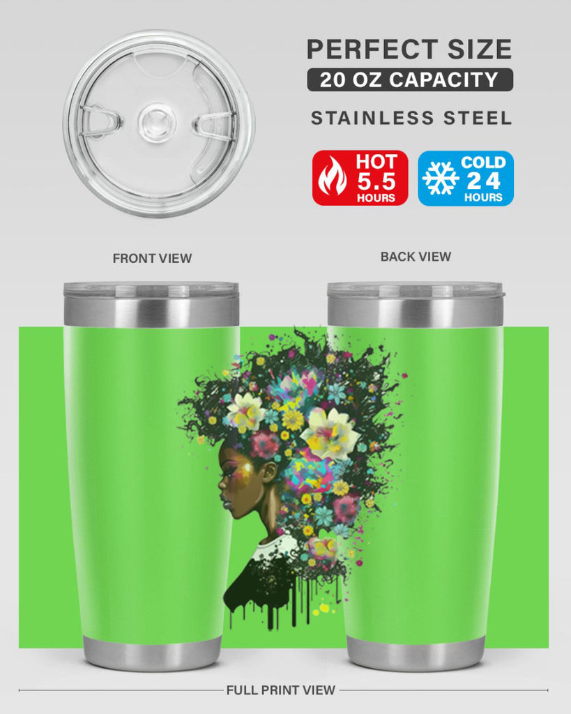 Sparkling Black Girl Design 2#- women-girls- Tumbler