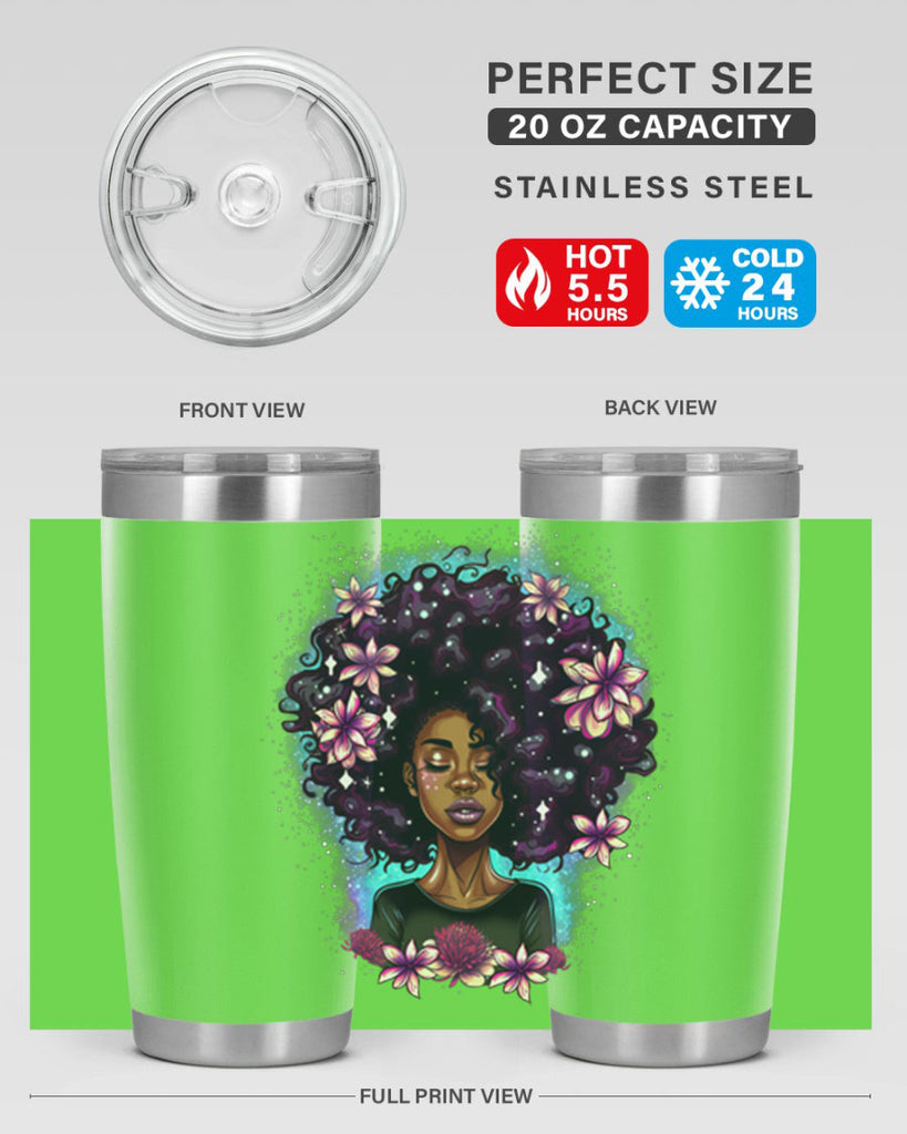 Sparkling Black Girl Design 3#- women-girls- Tumbler