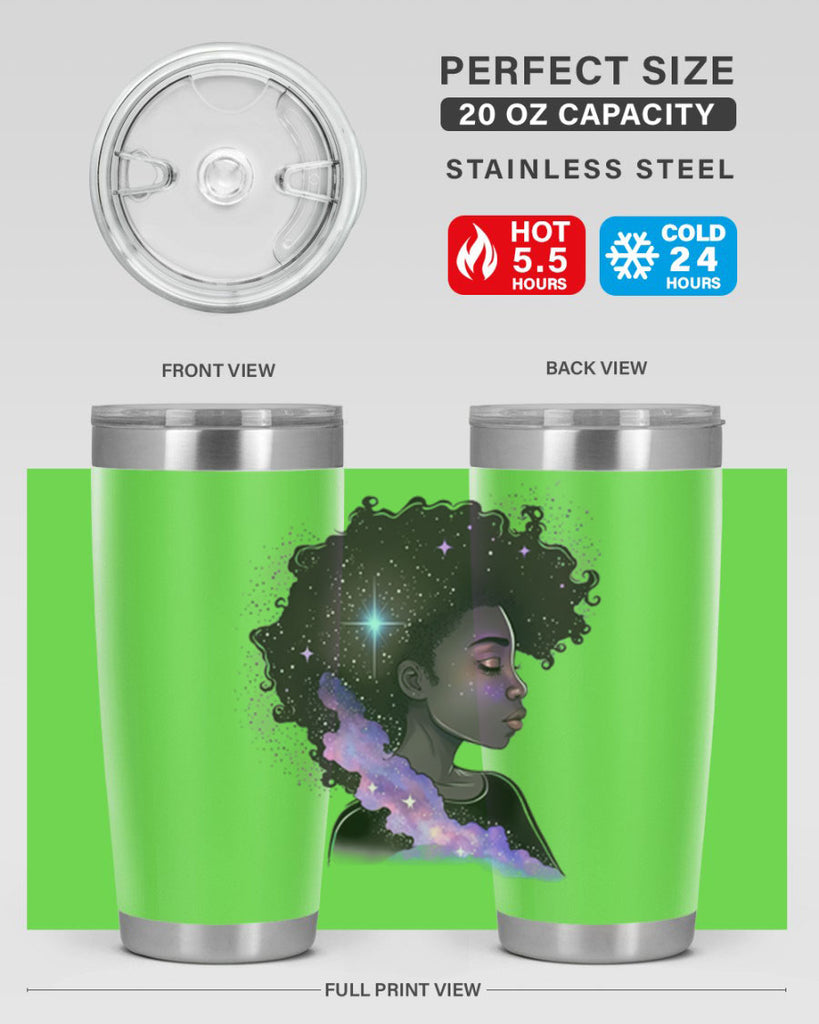 Sparkling Black Girl Design 4#- women-girls- Tumbler