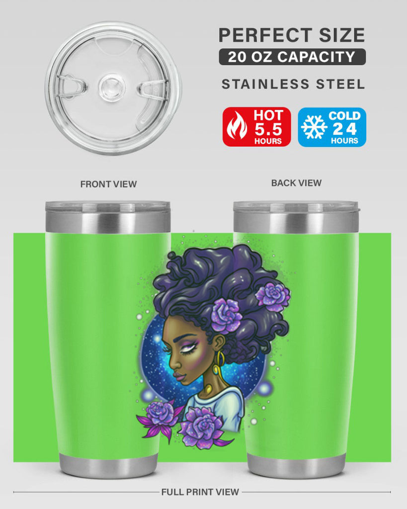 Sparkling Black Girl Design 7#- women-girls- Tumbler