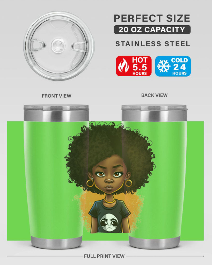 Sparkling Black Girl Design 8#- women-girls- Tumbler