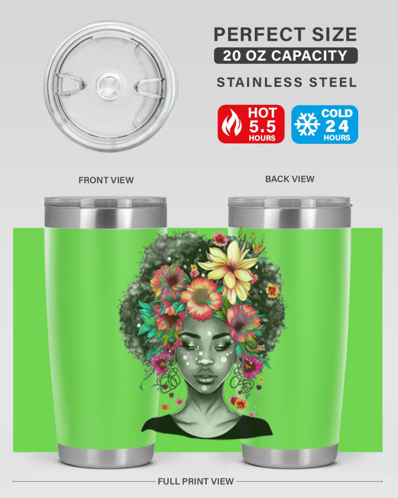 Sparkling Black Girl Design 9#- women-girls- Tumbler