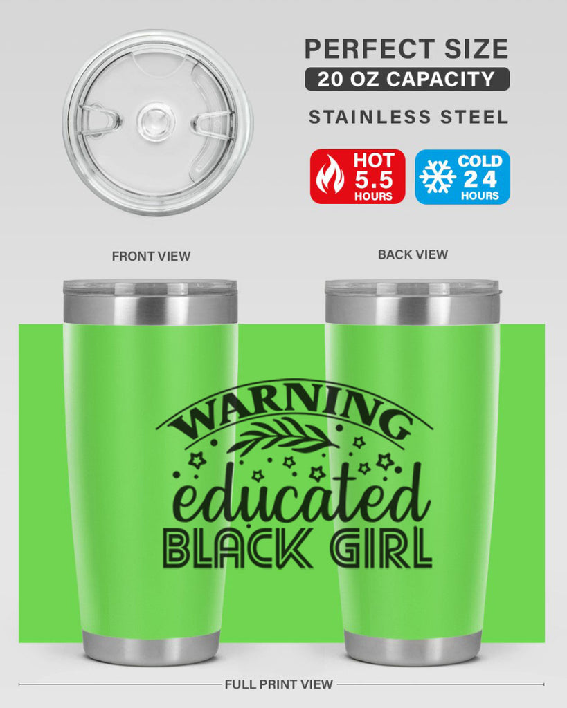 Warning educated black girl Style 1#- women-girls- Tumbler