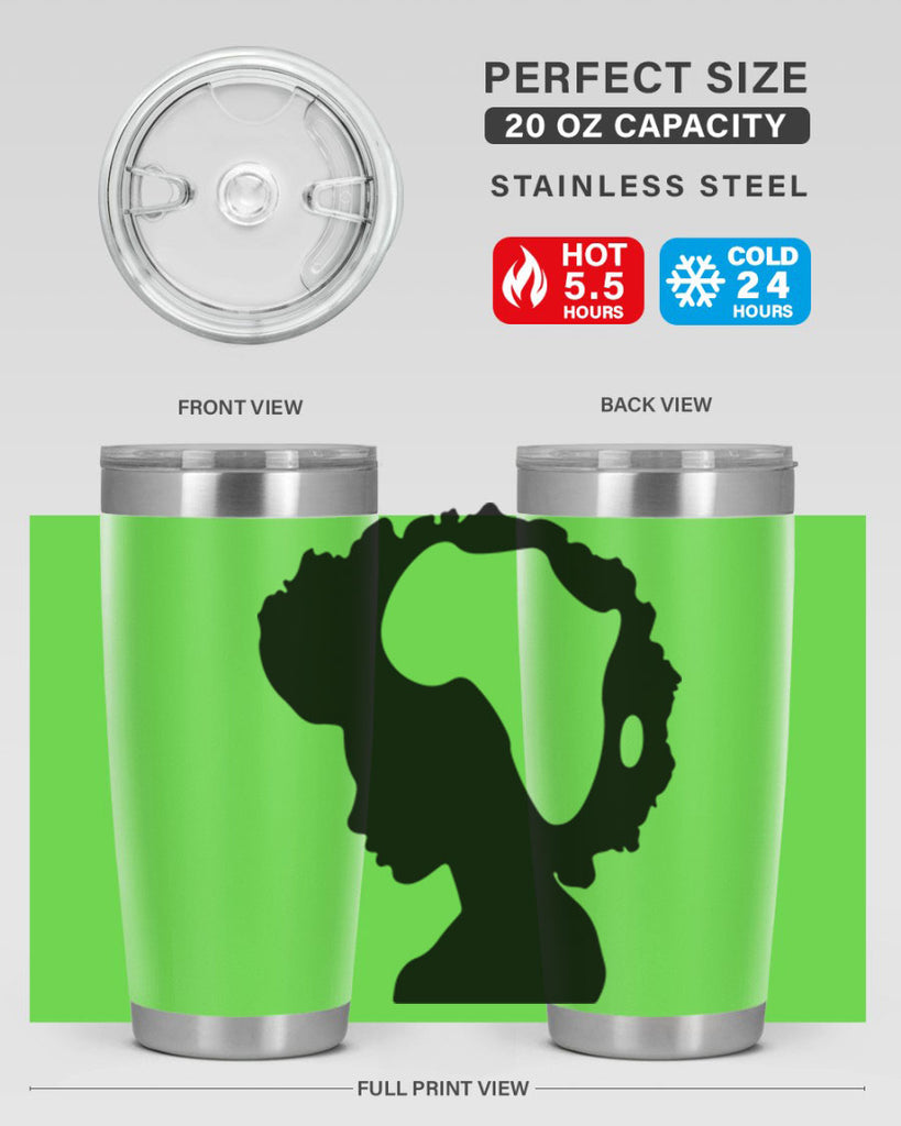 afro woman with africa map 65#- women-girls- Tumbler