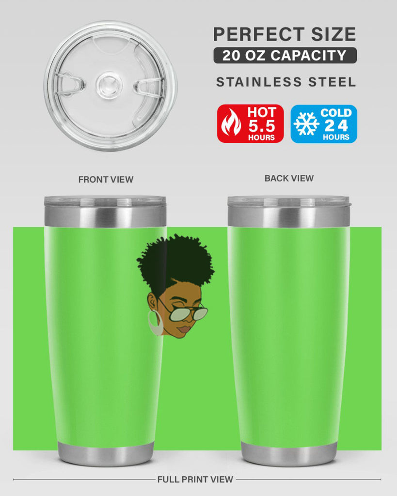 black afro 44#- women-girls- Tumbler