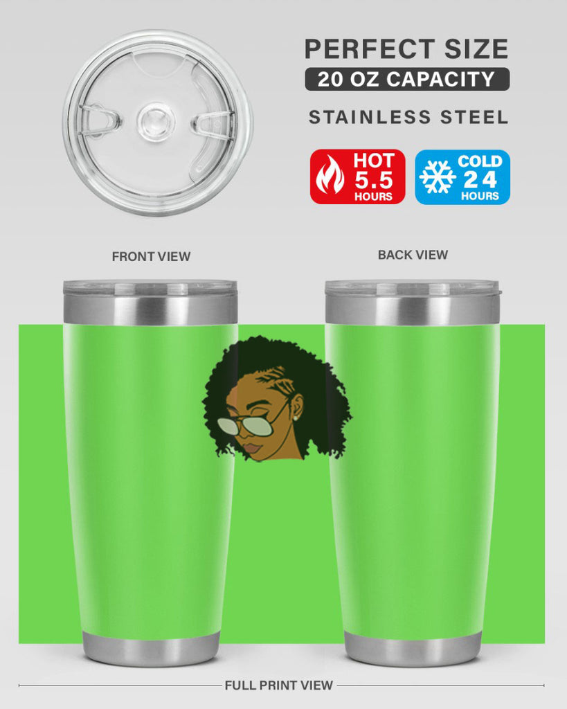 black afro 47#- women-girls- Tumbler