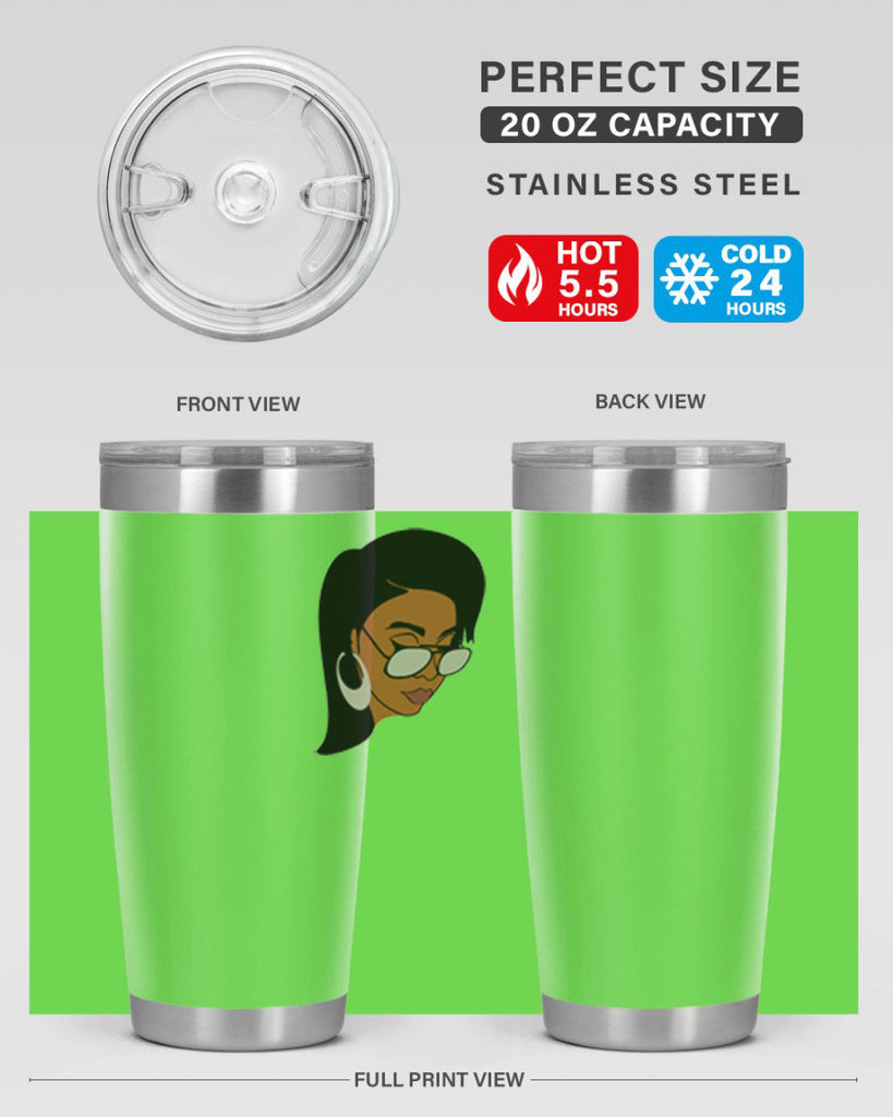 black afro 48#- women-girls- Tumbler