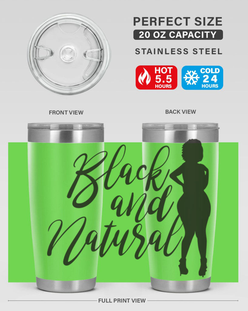 black and natural 22#- women-girls- Tumbler