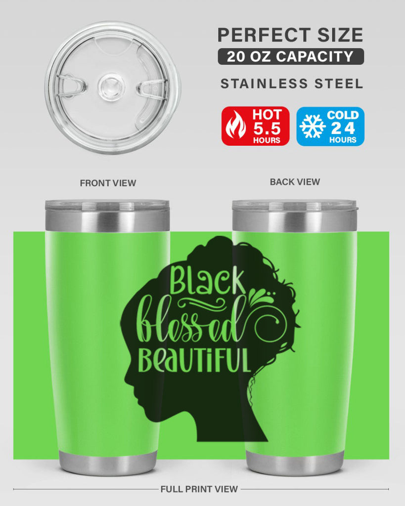 black blessed beautiful Style 62#- women-girls- Tumbler