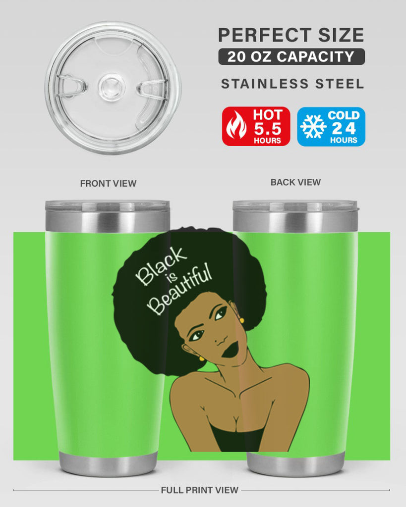 black is beautiful 13#- women-girls- Tumbler