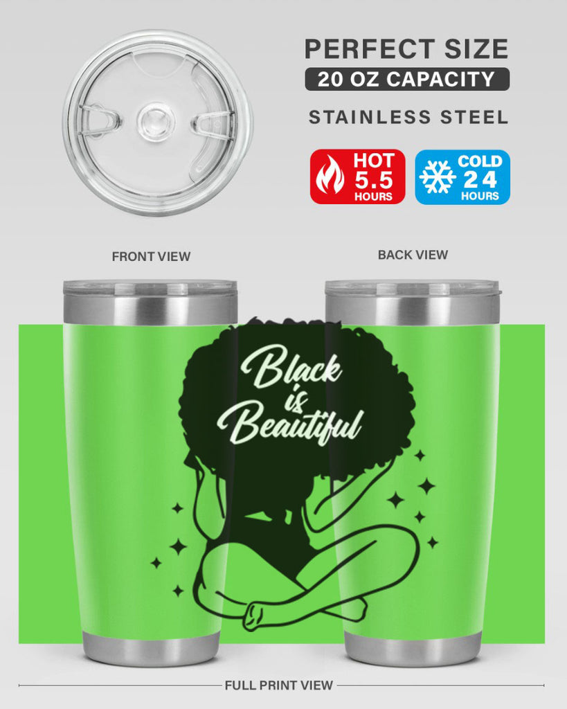 black is beautiful 15#- women-girls- Tumbler