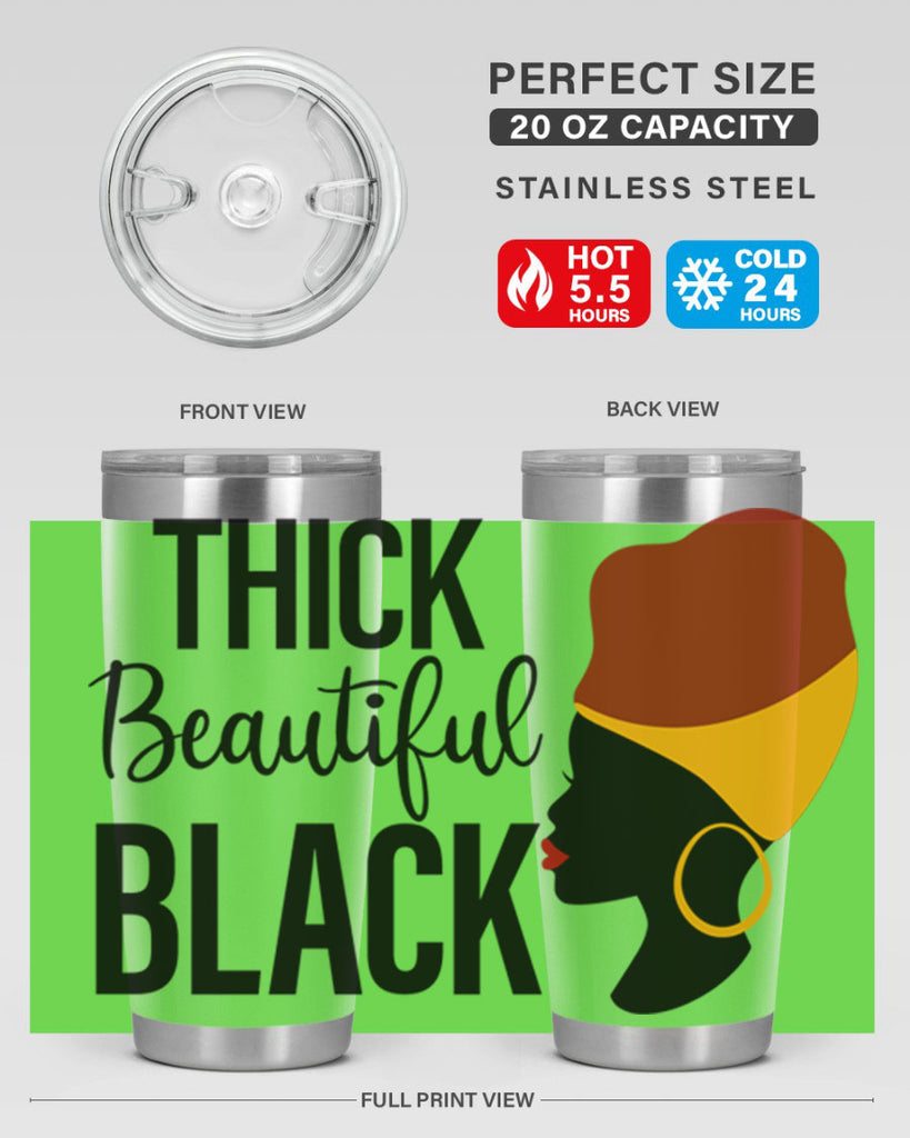 thick beautiful black Style 4#- women-girls- Tumbler