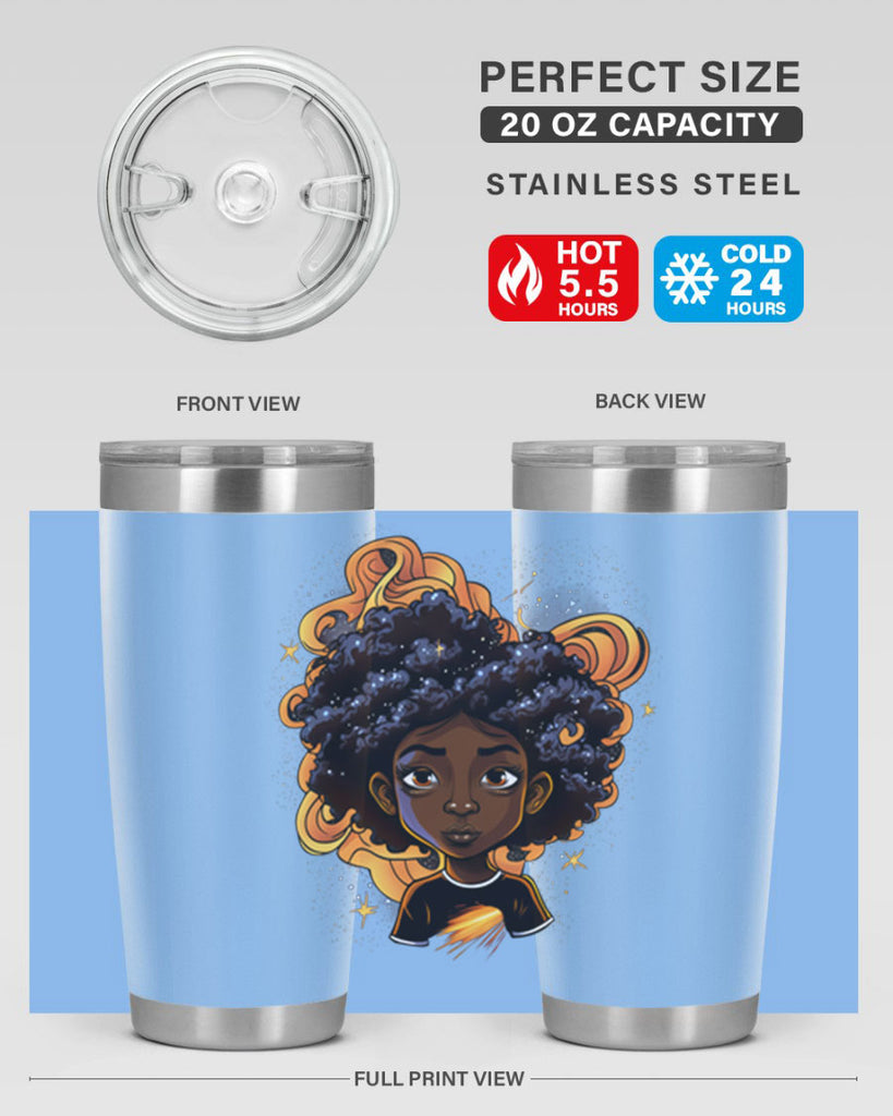 Sparkling Black Girl Design 12#- women-girls- Tumbler