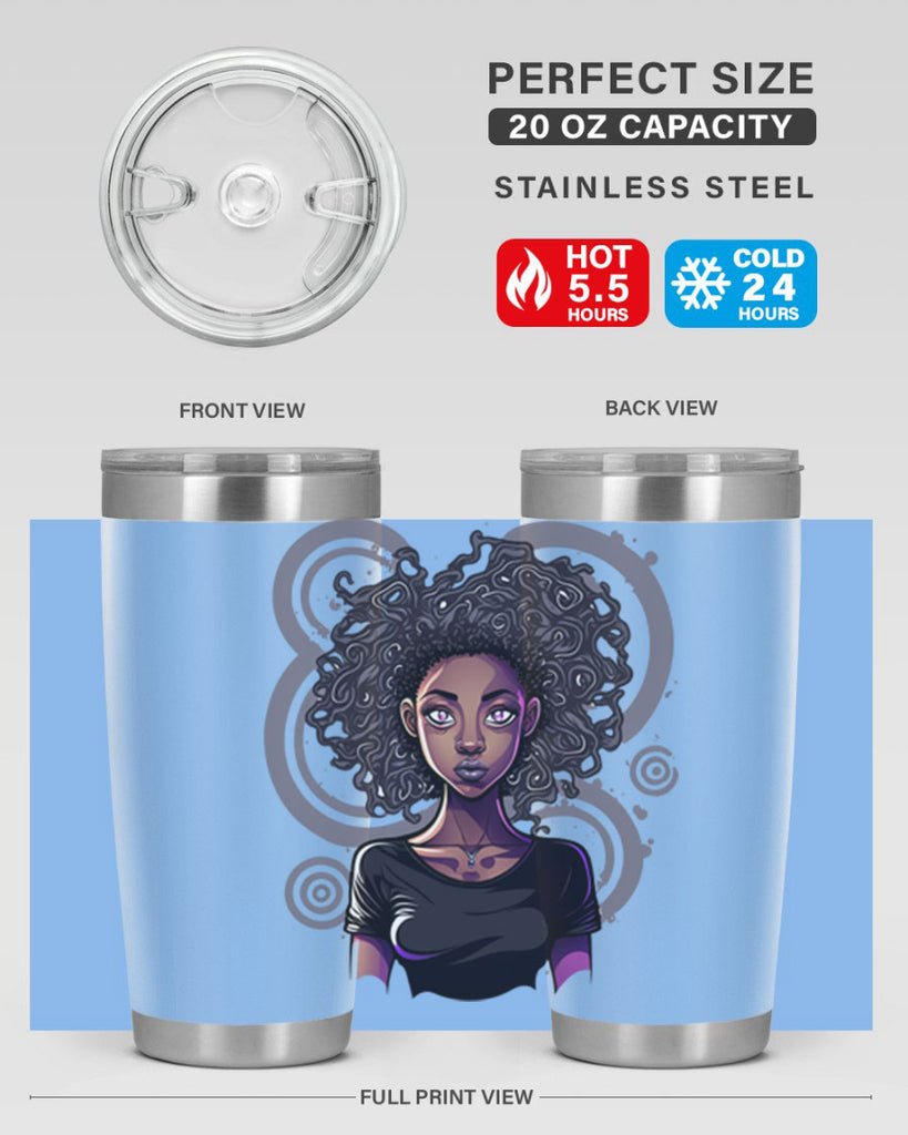 Sparkling Black Girl Design 14#- women-girls- Tumbler