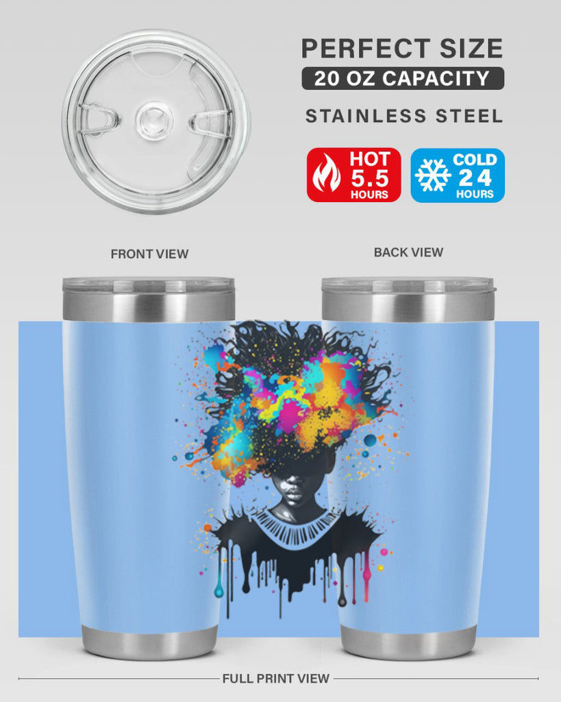 Sparkling Black Girl Design 16#- women-girls- Tumbler