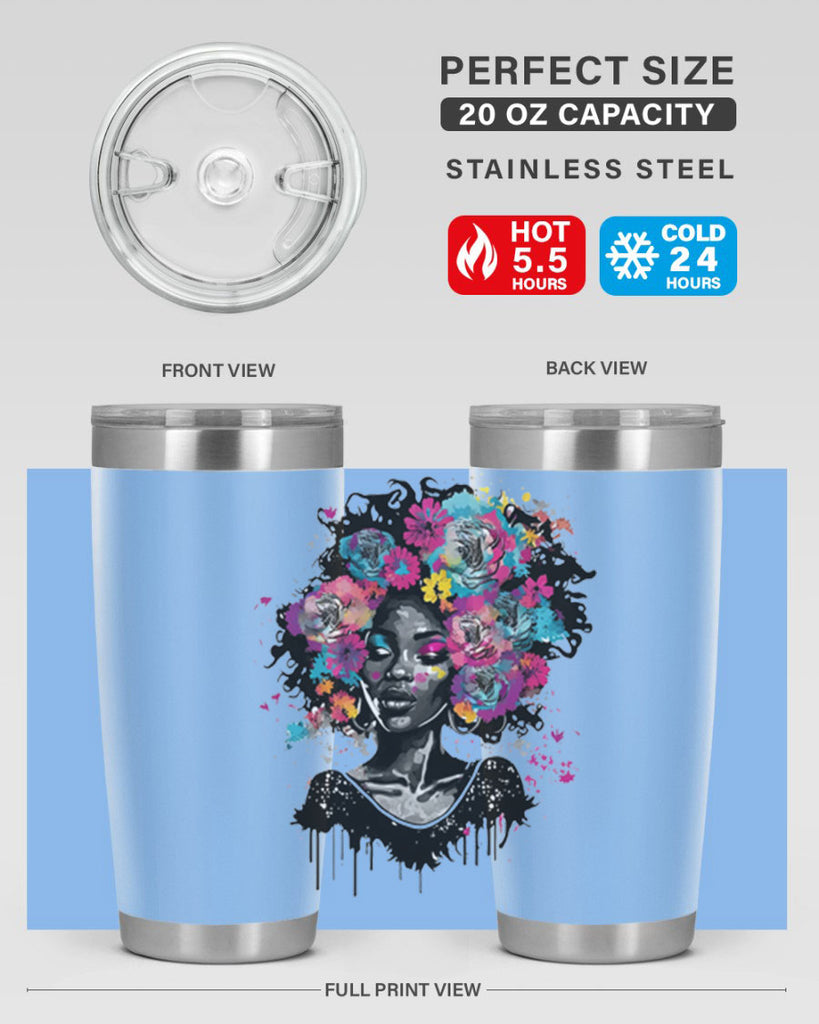 Sparkling Black Girl Design 17#- women-girls- Tumbler