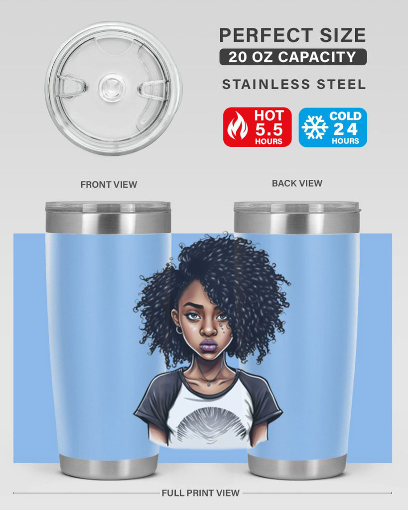 Sparkling Black Girl Design 18#- women-girls- Tumbler