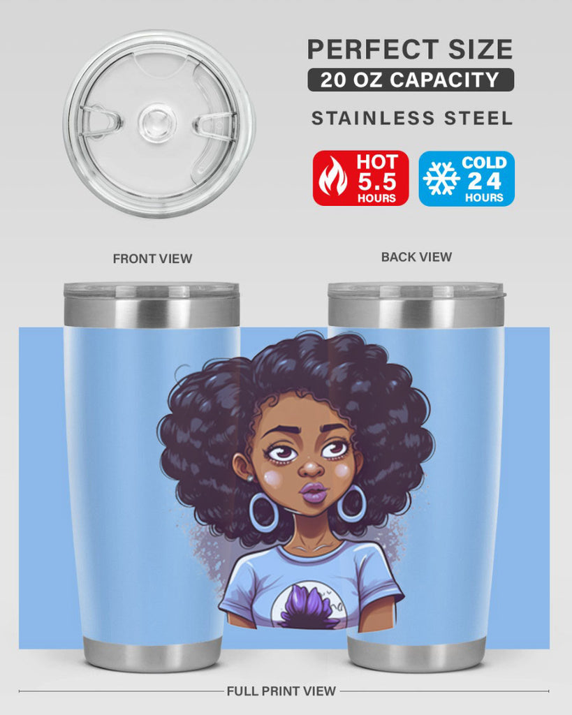 Sparkling Black Girl Design 20#- women-girls- Tumbler