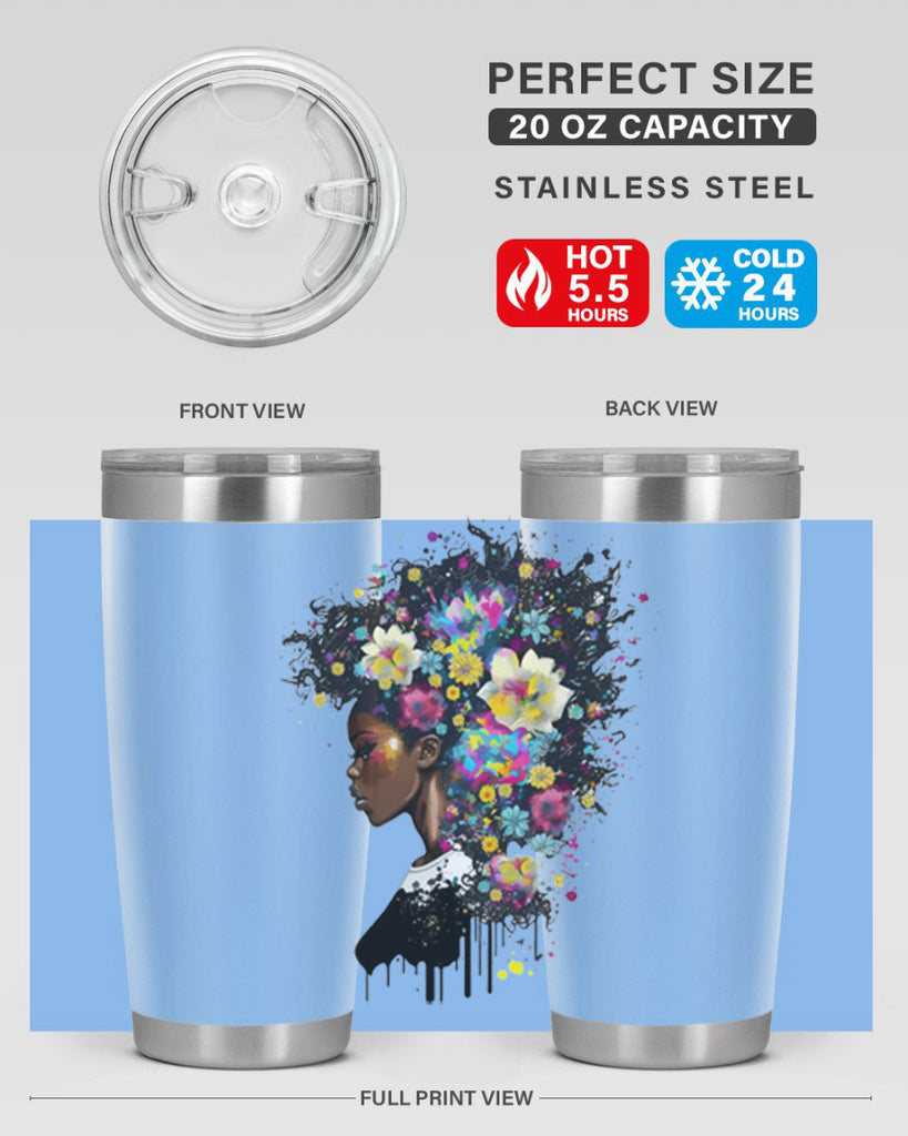 Sparkling Black Girl Design 2#- women-girls- Tumbler
