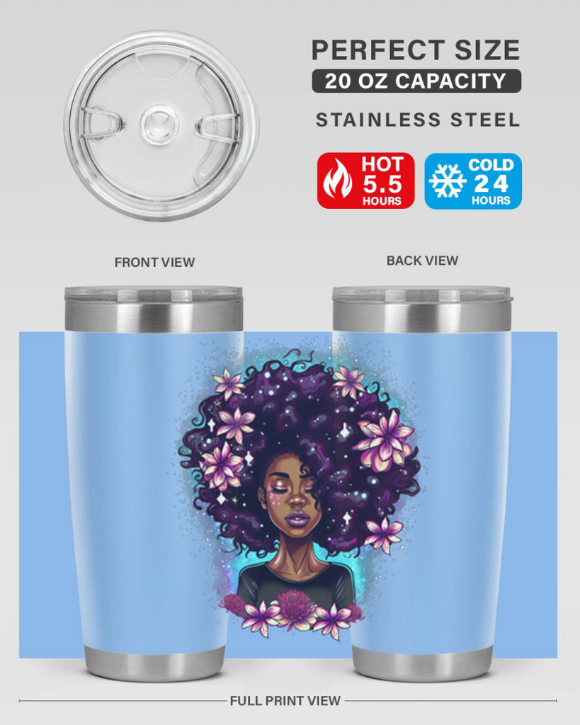 Sparkling Black Girl Design 3#- women-girls- Tumbler