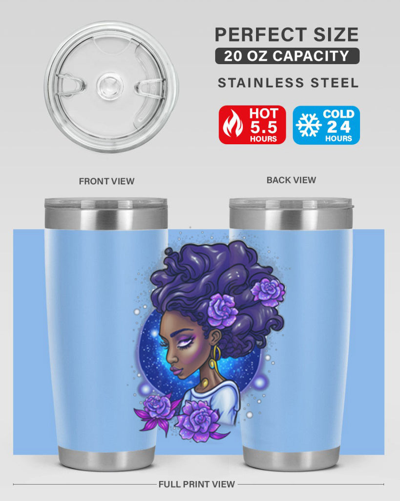Sparkling Black Girl Design 7#- women-girls- Tumbler