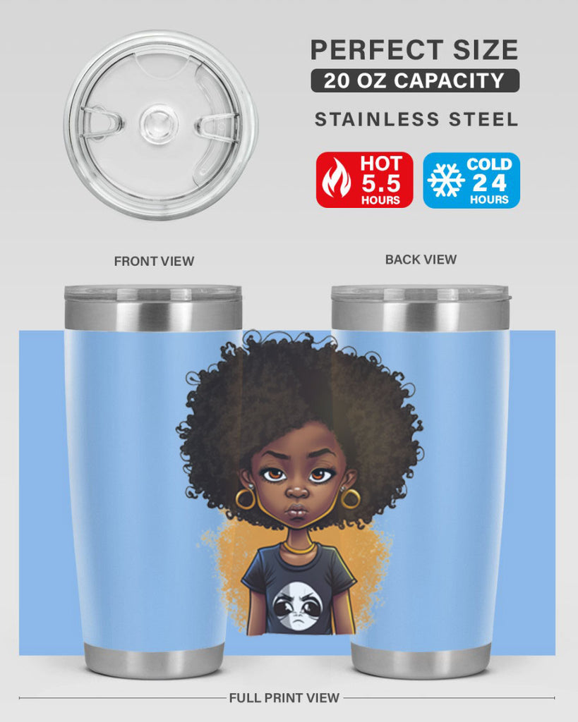 Sparkling Black Girl Design 8#- women-girls- Tumbler