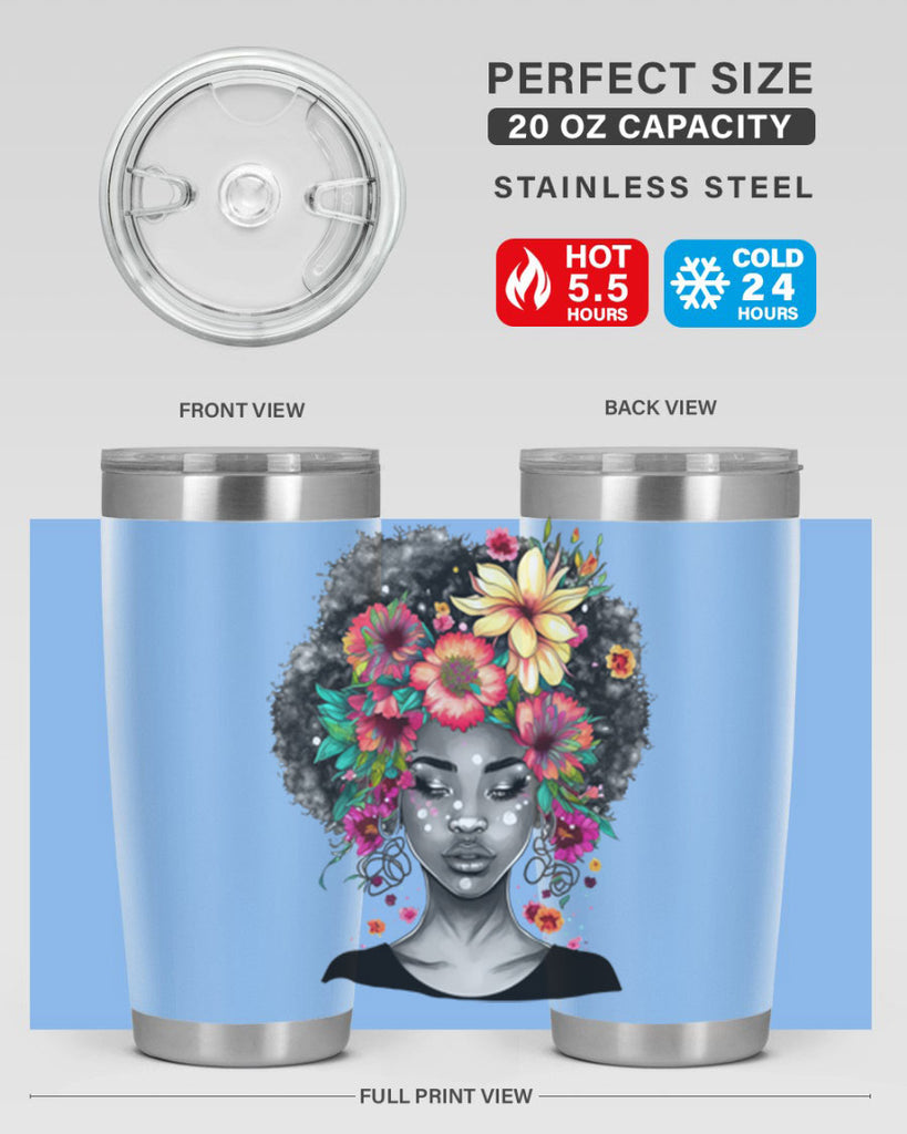 Sparkling Black Girl Design 9#- women-girls- Tumbler