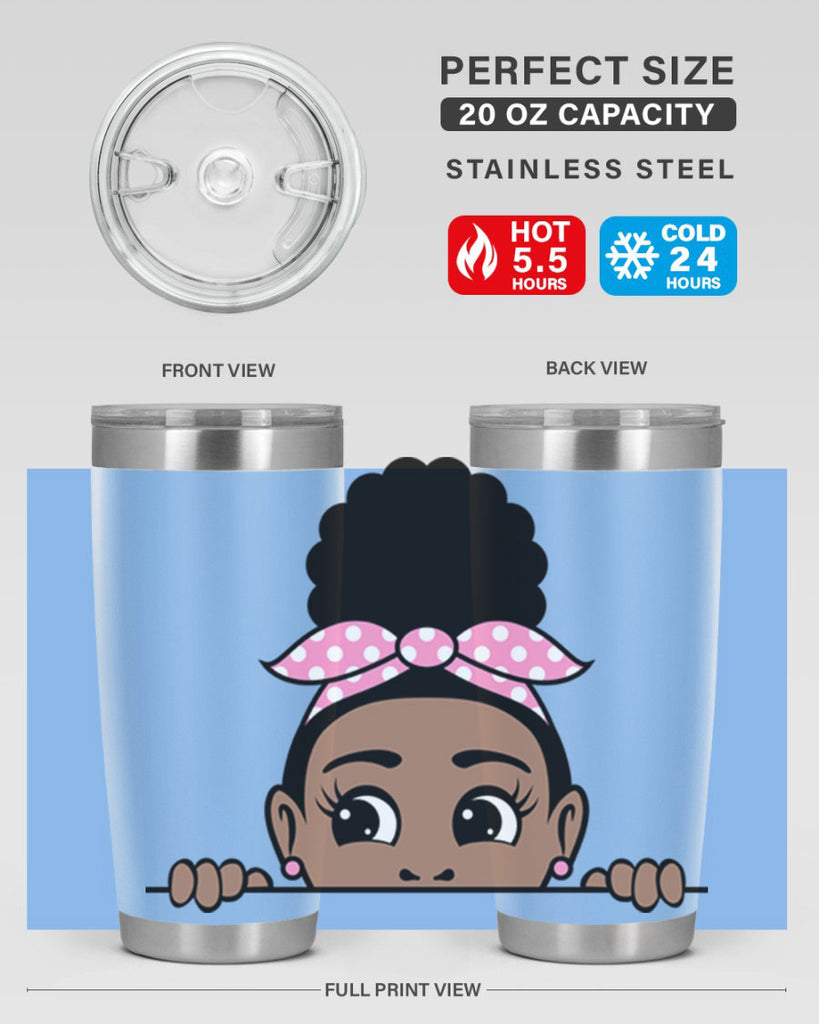 afro puff bandana girl peekaboo 86#- women-girls- Tumbler